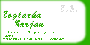 boglarka marjan business card