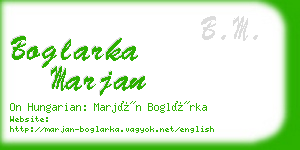 boglarka marjan business card